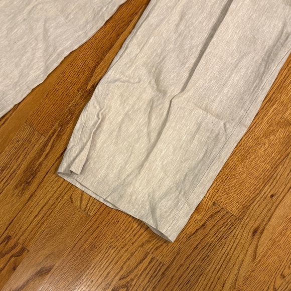 Sovere linen Cream Wide-Leg Pants - Picture 7 of 12